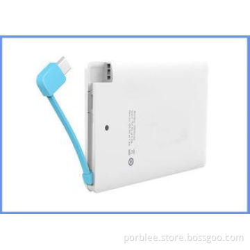 Ultra thin cell phone credit card sized power bank  2500mAh
